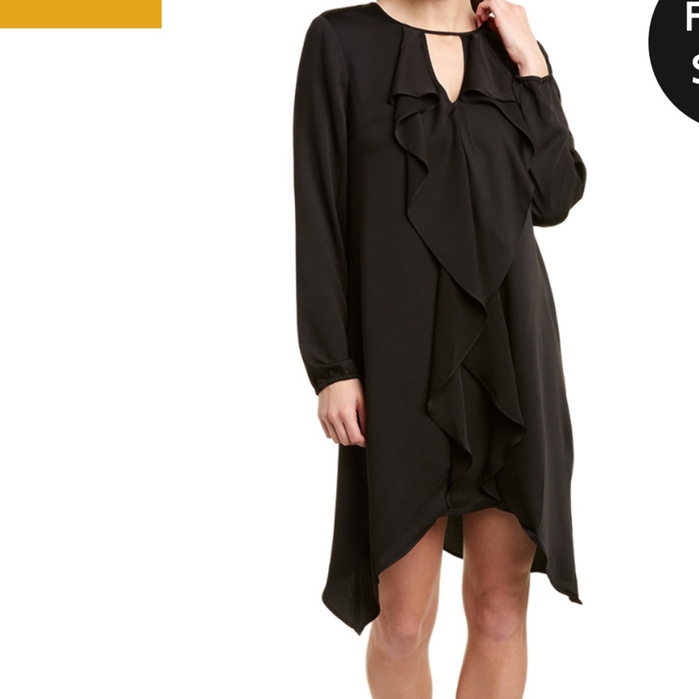 BCBGMAXAZRIA Ruffle Front Shift Dress
